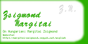 zsigmond margitai business card